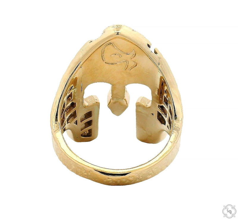 14K Gold Spartan Mask Diamond Ring, photo 5 of 6