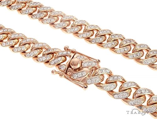 Special Custom Heavy Solid Rose Gold Miami Cuban Link Chain 28 Inches 12mm 65358 - Image 2