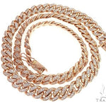Special Custom Heavy Solid Rose Gold Miami Cuban Link Chain 28 Inches 12mm 65358 - Image 3