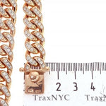 Special Custom Heavy Solid Rose Gold Miami Cuban Link Chain 28 Inches 12mm 65358 - Image 8