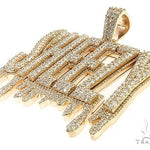 Special Custom Yellow Gold  Name Pendant Sheezy with Drip-Prong Set 65254 - Image 4