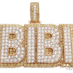 Special Custom Yellow Gold Name Pendant  BIBI Prong Diamonds 65247 - Image 1