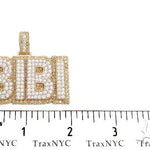 Special Custom Yellow Gold Name Pendant  BIBI Prong Diamonds 65247 - Image 6