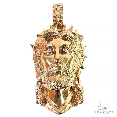 Spikes Crown Jesus Head Pendant Large 69148 - Image 1