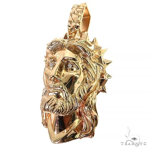 Spikes Crown Jesus Head Pendant Large 69148 - Image 3