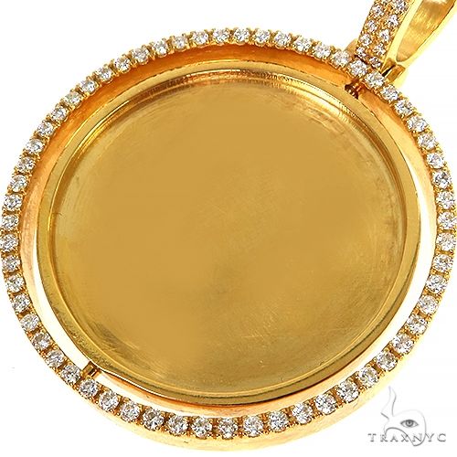 14K Gold Spinning Double Side Photo Pendant, photo 3 of 6