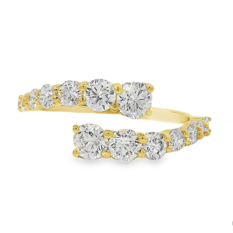 Spiral Graduated Diamond Ring 70762 - Image 1