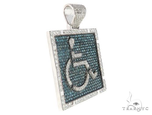 Square Handicap Diamond Pendant 65495 - Image 2