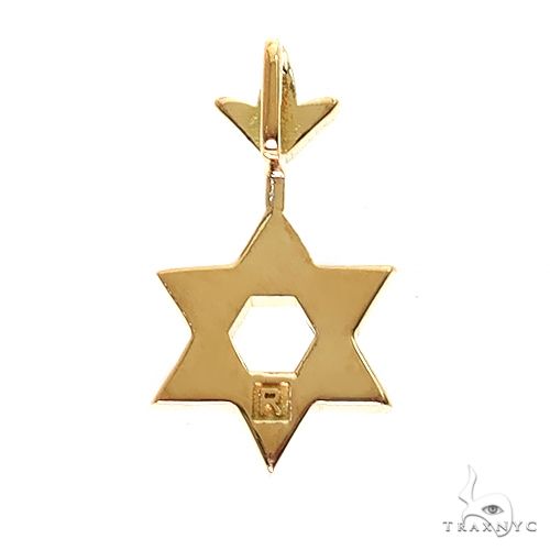 18K Gold Star Of David Pendant Mini, photo 3 of 6