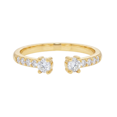 14K Gold Stella Lab-Grown Diamond Open Ring