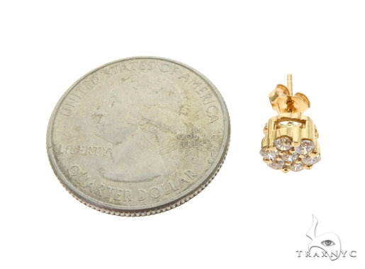 14K Gold Stud Diamond Earrings, photo 4 of 5