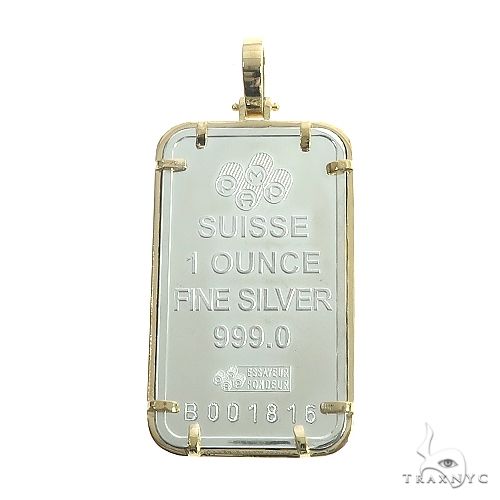 Pamp Suisse 1 ounce Fine Silver 999.0 With 14K Gold Frame 66490