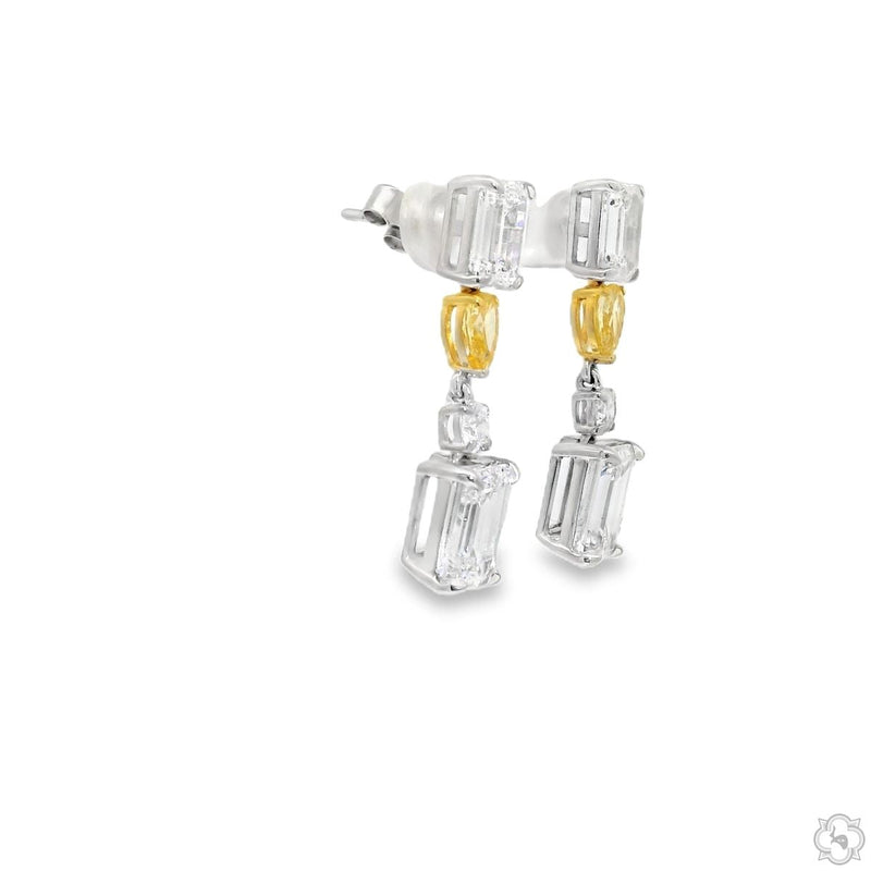 Sunlit Elegance Diamond Drop Earrings 70551 - Image 3