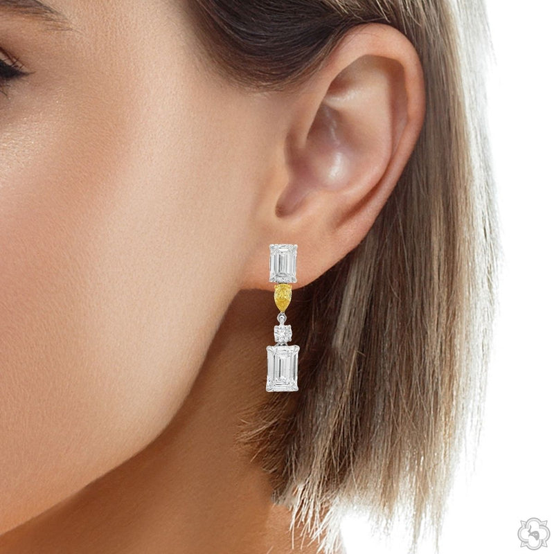 Sunlit Elegance Diamond Drop Earrings 70551 - Image 4