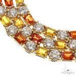 Sunset Serenity Emerald Cut Diamond Tennis Chain 69477 - Image 4