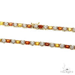 Sunset Serenity Emerald Cut Diamond Tennis Chain 69477 - Image 6