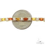 Sunset Serenity Emerald Cut Diamond Tennis Chain 69477 - Image 7