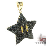 Super Mario Bros Star Black Color Diamond Pendant 26902 - Image 1