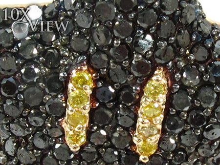 14K Gold Super Mario Bros Star Black Color Diamond Pendant, photo 4 of 9