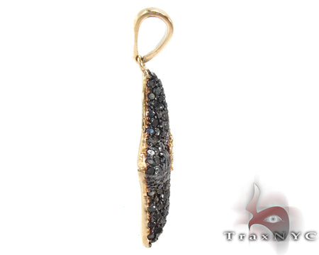 14K Gold Super Mario Bros Star Black Color Diamond Pendant, photo 5 of 9