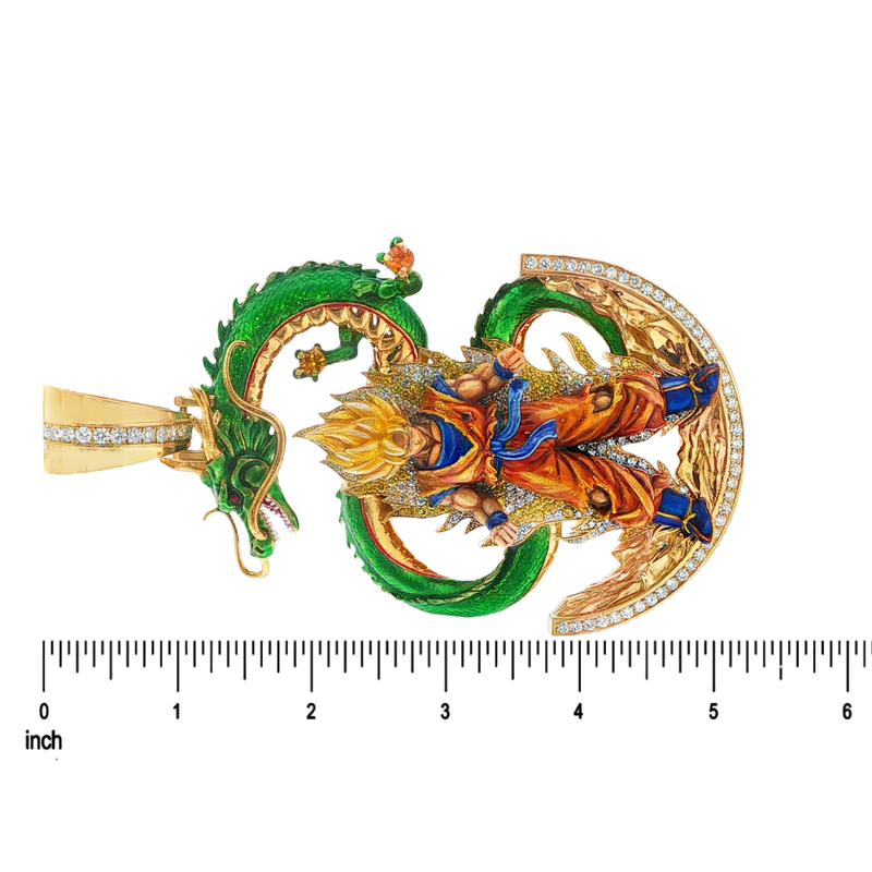 Super Saiyan Goku and And Dragon Shenron Pendant 71720