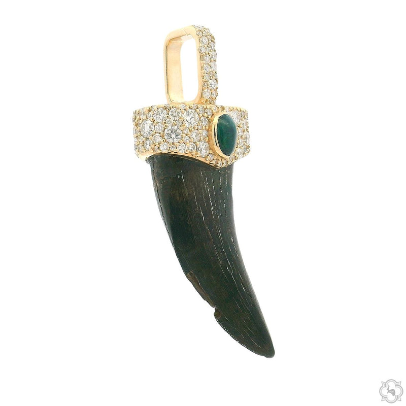 14K Gold T-Rex Broken Fossil Pendant, photo 2 of 10