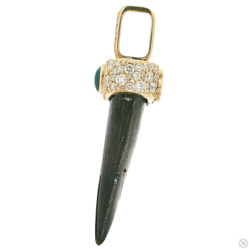 14K Gold T-Rex Broken Fossil Pendant, photo 6 of 10