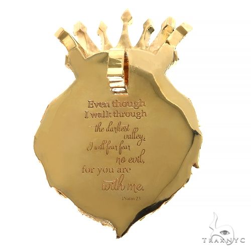The Royal King Lion Diamond Pendant in 14K Gold, photo 5 of 7