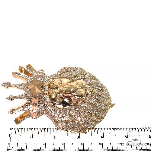 The Royal King Lion Diamond Pendant in 14K Gold, photo 7 of 7