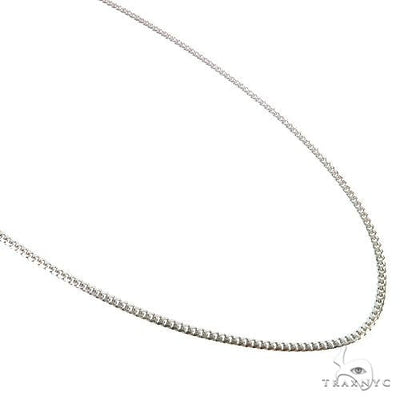 Thin Solid Miami Cuban Link 10K White Gold 22 inches 1.9mm   67278 - Image 1