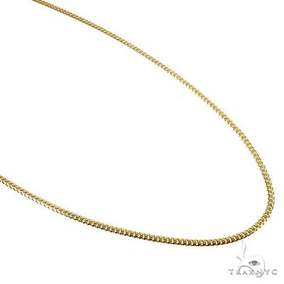Thin Solid Miami Cuban Link Chain 10K Yellow Gold 22 Inches 1.9mm   67282 - Image 1