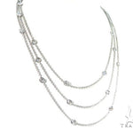 Three Layers Bezel Diamond Necklace 45313 - Image 2