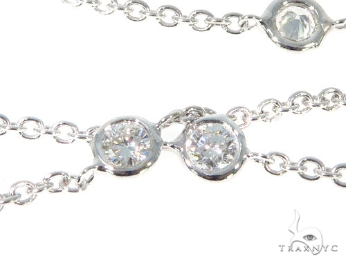 Three Layers Bezel Diamond Necklace 45313 - Image 4