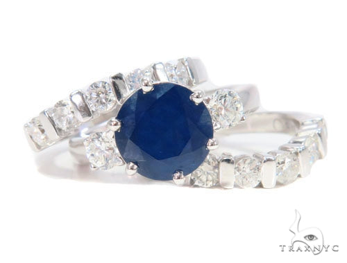 Three Piece Sapphire Engagement Ring 44160 - Image 1