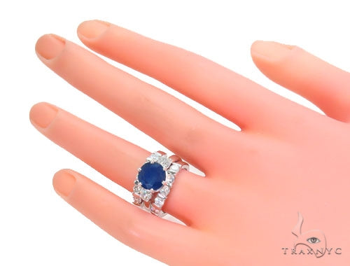 Three Piece Sapphire Engagement Ring 44160 - Image 8