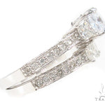 Three Stone Princess Engagement Ring Set 35150 - Image 6