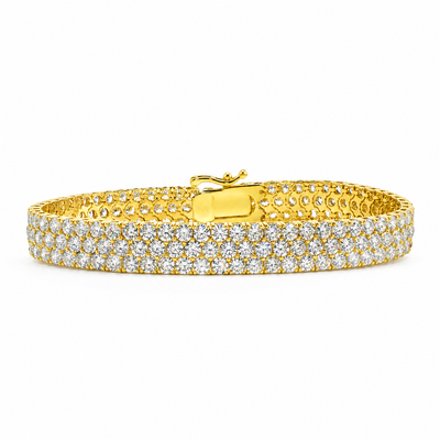 Three Row Diamond Tennis Bracelet 71692