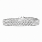 Three row diamond tennis bracelet – view 3 of 9, TraxNYC item 71692