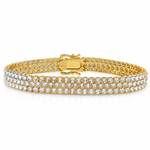 Three Row Upside Down Lab Diamond Tennis Bracelet 71610