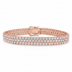 Three Row Upside Down Lab Diamond Tennis Bracelet 71610