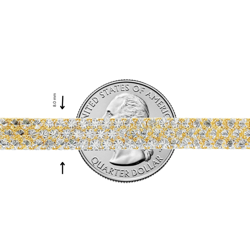 Three Row Upside Down Lab Diamond Tennis Bracelet 71610