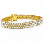 Three Row Upside Down Lab Diamond Tennis Bracelet 71610