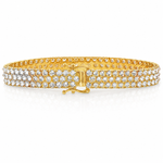 Three Row Upside Down Lab Diamond Tennis Bracelet 71610