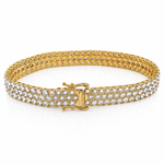 Three Row Upside Down Lab Diamond Tennis Bracelet 71610
