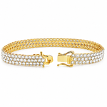 Three Row Upside Down Lab Diamond Tennis Bracelet 71610
