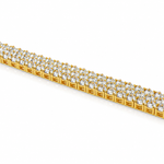 Three Row Upside Down Lab Diamond Tennis Bracelet 71610