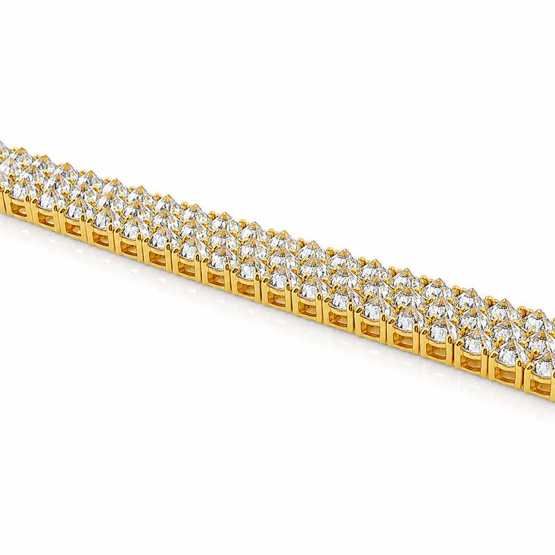 Three Row Upside Down Lab Diamond Tennis Bracelet 71610