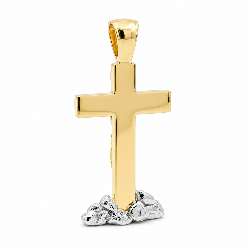Three Tone Savior Crucifix Pendant 71372