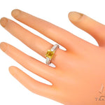 Diamond Citrine Gemstone Ring 44514 - Image 8