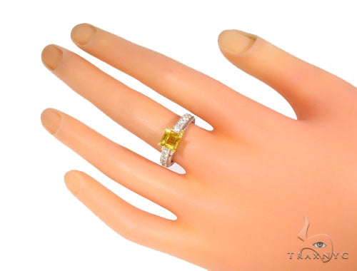 Diamond Citrine Gemstone Ring 44514 - Image 8